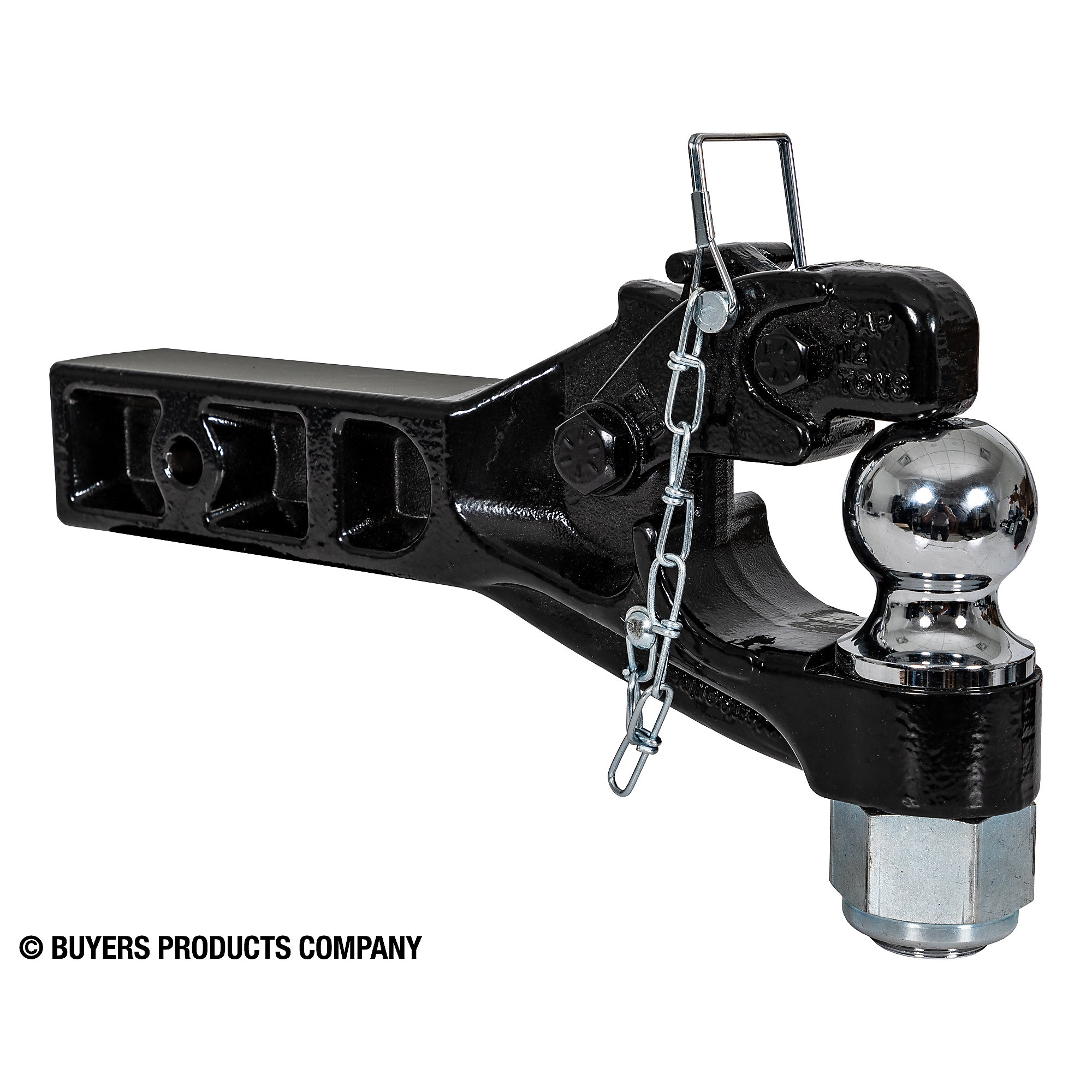 Buyers Products, 12 Ton Combo Pintle Hook Hitch 2-1/2in. Receiver 2-5/16in. Ball, Fits Ball Size 2-5/16 in, Fits Receivers 2-1/2 in, Model# RM122516